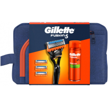 KAZETA GILLETTE FUSION 5 STROJČEK + 4 NÁHRADNÉ HLAVICE + GÉL NA HOLENIE 200ML