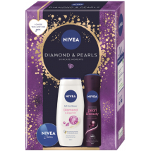 KAZETA NIVEA WOMEM BOX DIAMOND PEARLS ANTIPERSPIRANT 150ML + SPRCHOVÝ GÉL 250ML + KRÉM 30ML