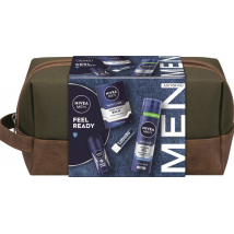 KAZETA NIVEA TAŠKA MEN FEEL READY BALZAM PO HOLENÍ 100ML + GÉL NA HOLENIE 200ML + ROLL ON 50ML + LABELLO 4,8G