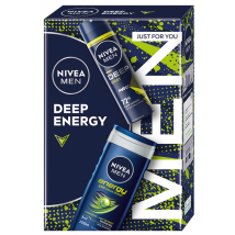 KAZETA NIVEA MEN BOX DEEP ENERGY SPRCHOVÝ GÉL 250ML + ANTIPERSPIRANT 150ML 