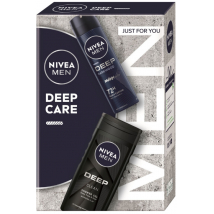 KAZETA NIVEA MEN BOX DEEP CARE SPRCHOVÝ GÉL 250ML + ANTIPERSPIRANT 150ML 