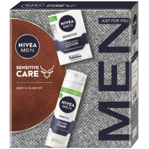 KAZETA NIVEA MEN BOX SENSITIVE CARE VODA PO HOLENÍ 100ML + PENA NA HOLENIE 200ML