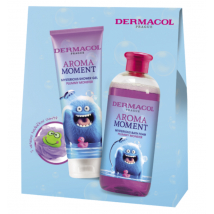 KAZETA DERMACOL AROMA MOMENT PLUMMY MONSTER PENA DO KÚPEĽA 500ML + SPRCHOVÝ GÉL 250ML