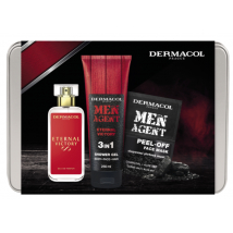 KAZETA DERMACOL MEN ETERNAL VICTORY EDP 50ML + SPRCHOVÝ GÉL 250ML + PEELINGOVÁ MASKA 