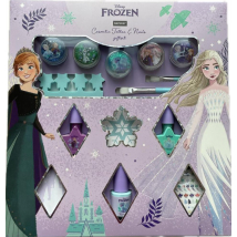 KAZETA FROZEN TATOO NAILS ŠTETEC + PILNÍK + ŠABLÓNA + NÁLEPKY NA NECHTY + LAK