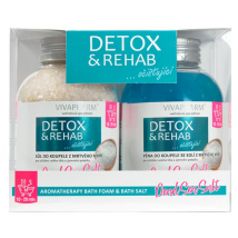 KAZETA SPA DETOX & REHAB PENA DO KÚPEĽA 500ML + SOĽ DO KÚPEĽA 600G