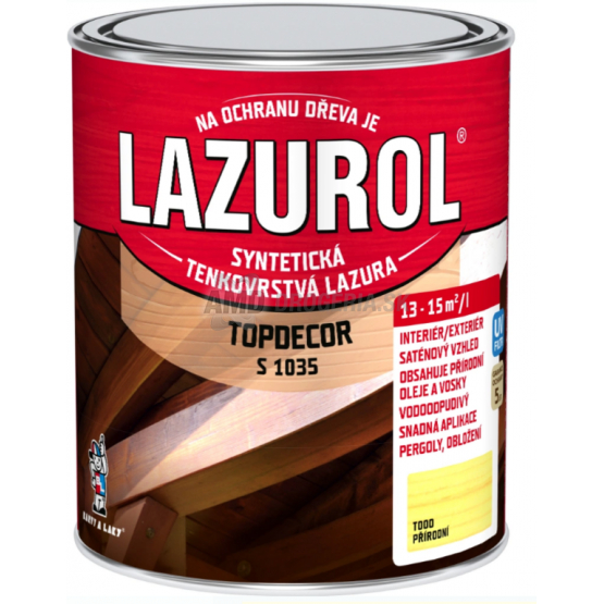 LAZUROL TOPDECOR BEZFAREBNÝ 0,75L T000