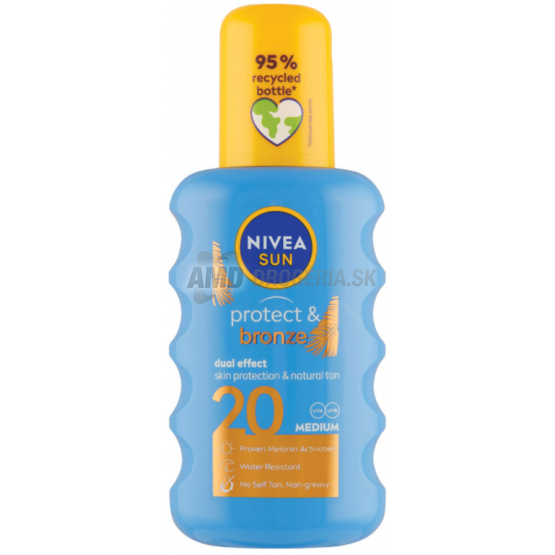 NIVEA SUN SPREJ BRONZE OF 20 200 ML