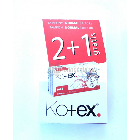 KOTEX TAMPÓNY NORMAL 3 X 16 KS