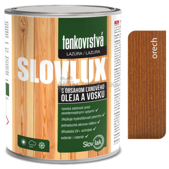 SLOVLUX B TENKOVRSTVÁ LAZÚRA 0021 ORECH 0.7L