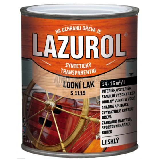 LODNÝ LAK LAZUROL LESKLÝ S1119  0.75 L