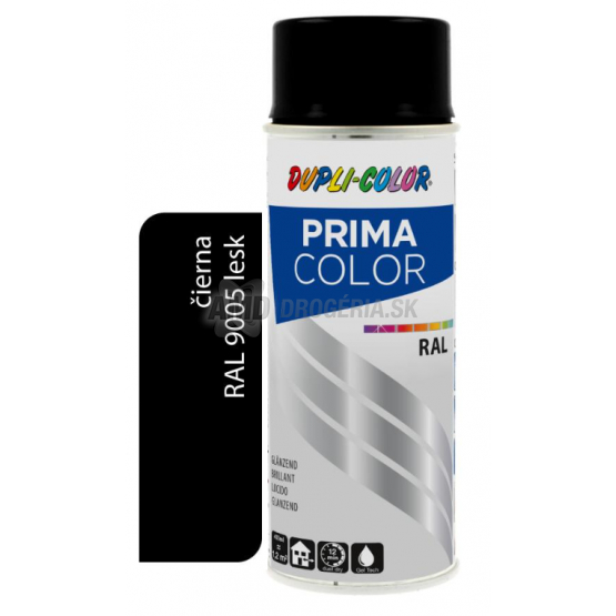 DUPLI COLOR PRIMA SPRAY RAL 9005 ČIERNY 500ML LESK