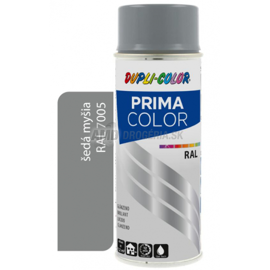 DUPLI COLOR PRIMA SPRAY RAL 7005 ŠEDÁ MYŠIA 400ML LESK