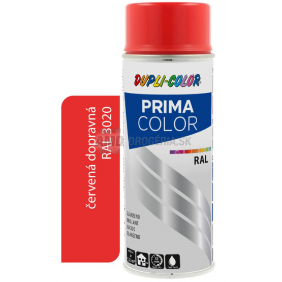 DUPLI COLOR PRIMA SPREJ RAL 3020 ČERVENÁ DOPRAVNÁ  500ML LESK 