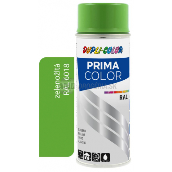 DUPLI COLOR PRIMA SPRAY RAL 6018 ZELENOŽLTÁ 400ML LESK