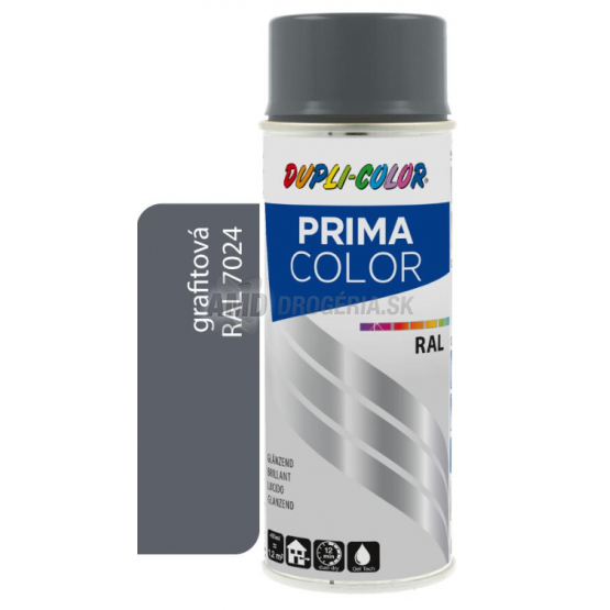 DUPLI COLOR PRIMA SPRAY RAL 7024 GRAFITOVÁ 400ML LESK