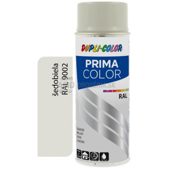 DUPLI COLOR PRIMA SPRAY RAL 9002  ŠEDOBIELA 400ML LESK