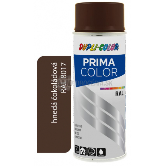 DUPLI COLOR PRIMA SPRAY RAL 8017 HNEDÁ ČOKOLÁDOVÁ 400ML LESK