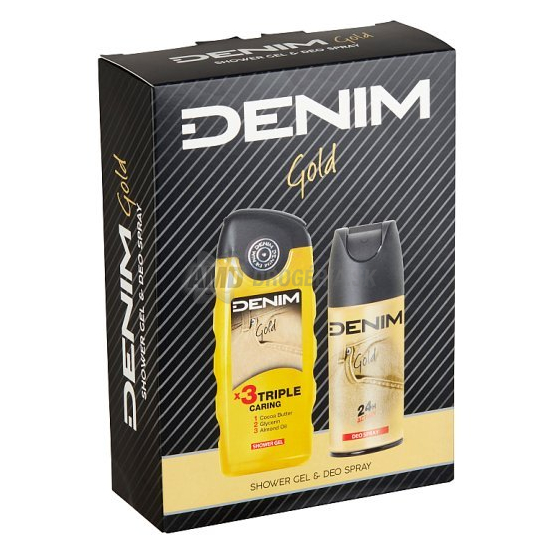 DARČEKOVÁ PÁNSKA KAZETA DENIM GOLD SPRCHOVÝ GÉL + DEODORANT X17