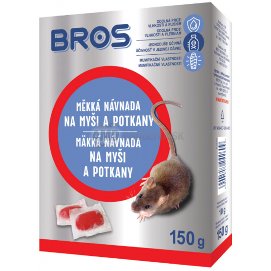 BROS MÄKKÁ NÁVNADA NA MYŠI A POTKANY 150 G