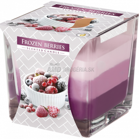 SVIEČKA TROJFAREBNÁ V SKLE FROZEN BERRIES