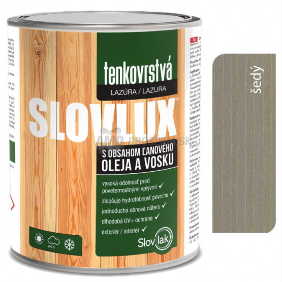 SLOVLUX TENKOVRSTVÁ LAZÚRA  ŠEDÝ 2,5L