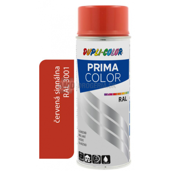 DUPLI COLOR PRIMA SPRAY RA 3001 ČERVENÁ SIGNÁLNA 400ML LESK