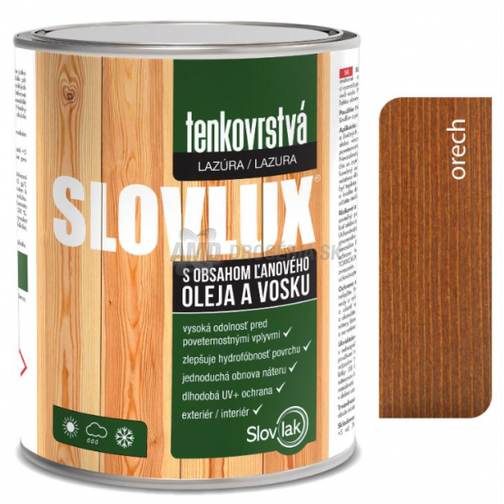 SLOVLUX TENKOVRSTVÁ LAZÚRA ORECH SVETLÝ 2,5L