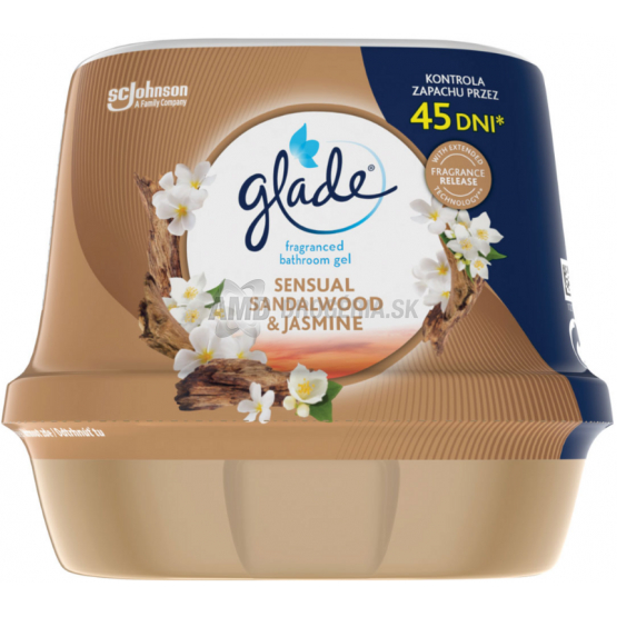 GLADE SENSUAL SANDALWOOD & JASMINE VONNÝ GÉL DO KÚPEĽNE  180G 45 DNÍ