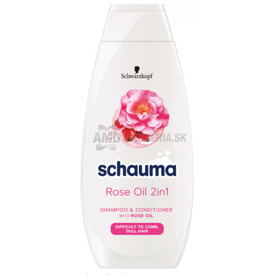 SCHAUMA ROSE OIL 2IN1 ŠAMPÓN PRE JEMNÉ VLASY 400ML 