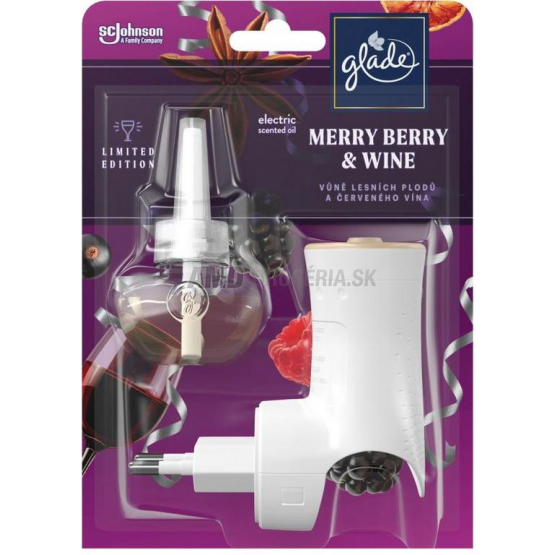 GLADE ELEKTRICKÝ OSVIEŽOVAČ VZDUHU KOMPLET 1+20ML MERRY  BERRY & WINE