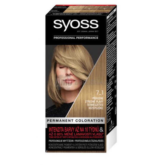 SYOSS COLOR PROFESIONAL PRÍRODNÝ STREDNE PLAVÝ 7-1