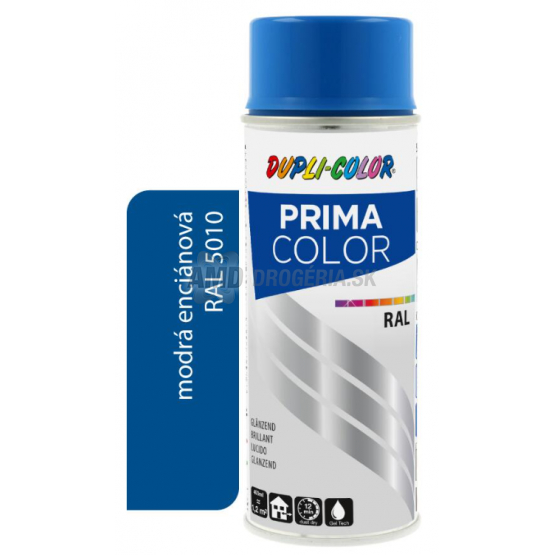 DUPLI COLOR PRIMA SPRAY RAL 5010 MODRÁ ENCIÁNOVÁ 500ML LESK 