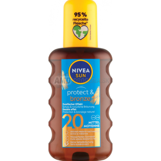 NIVEA SUN OPAĽOVACÍ OLEJ OF 20 PROTECT A BRONZE  200ML