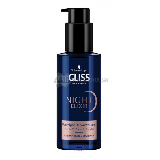 GLISS KUR NIGHT ELIXIR OVERNINGHT RECONSTRUCTION PRE VLASY S ROZŠTIEPENÝMI KONČEKMI 100ML