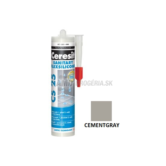 CERESIT CS25 SILIKÓN SANITÁRNY CEMENTGRAY 280ML 