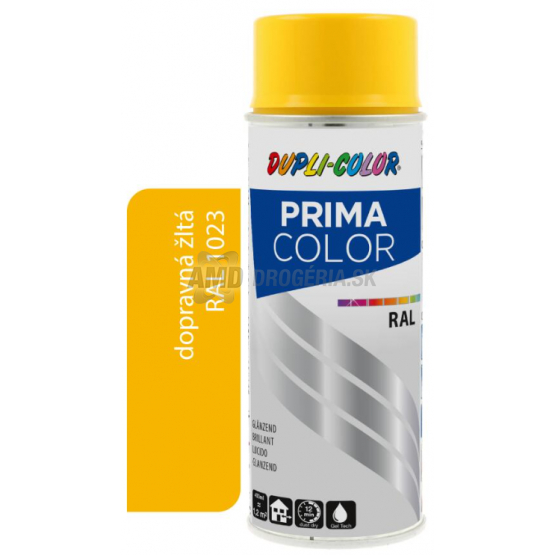 DUPLI COLOR PRIMA SPRAY RAL 1023  DOPRAVNÁ ŽLTÁ 400ML LESK