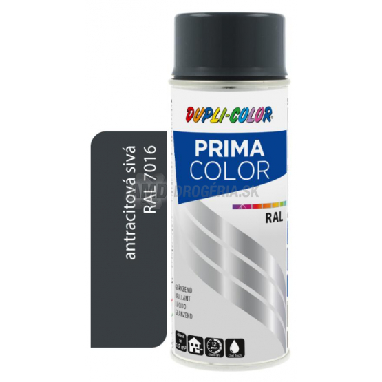 DUPLI COLOR PRIMA SPRAY RAL 7016 ANTRACITOVÁ ŠEDÁ 400ML LESK 