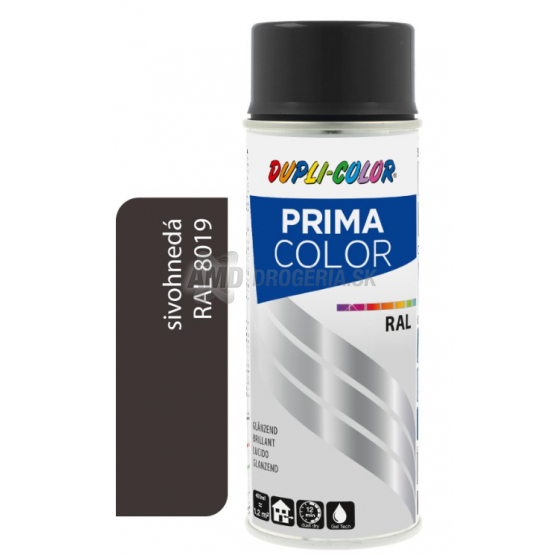 DUPLI COLOR PRIMA SPRAY RAL 8019 ŠEDOHNEDÁ 400ML LESK 