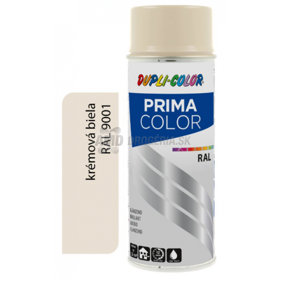 DUPLI COLOR PRIMA SPRAY RAL 9001 KRÉMOVÁ BIELA 400ML LESK 