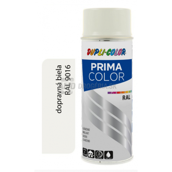 DUPLI COLOR PRIMA SPRAY RAL 9016 DOPRAVNÁ BIELA 400ML LESK