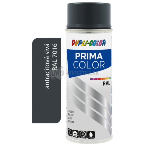 DUPLI COLOR PRIMA SPRAY RAL 7016 ŠEDÁ ANTRACITOVÁ 500ML LESK