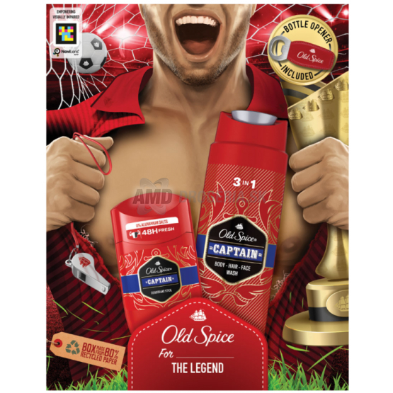 KAZETA OLD SPICE CAPTAIN SPRCHOVÝ GÉL 250ML + STICK 50ML + OTVÁRAČ NA FĽAŠE