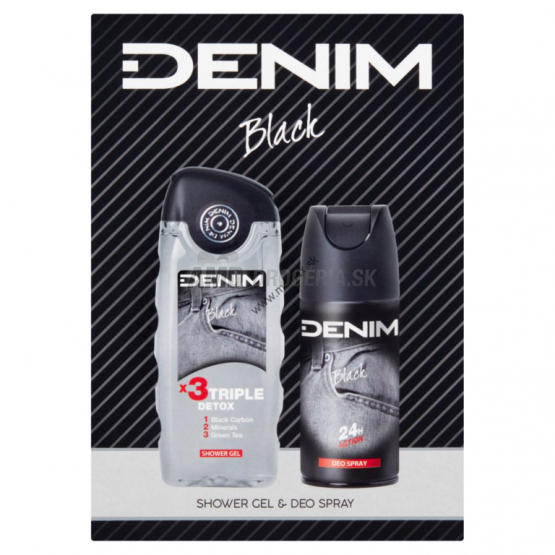 KAZETA DENIM BLACK  SPRCHOVÝ GÉL 150ML + DEODORANT 150ML 