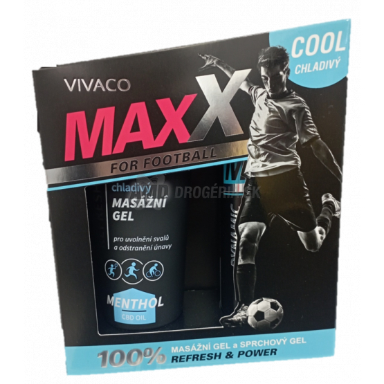 KAZETA  MAXX FOR FOOTBALL COOL CHLADIVÝ MASÁŽNY GÉL 200ML + SPRCHOVÝ GÉL 250ML 