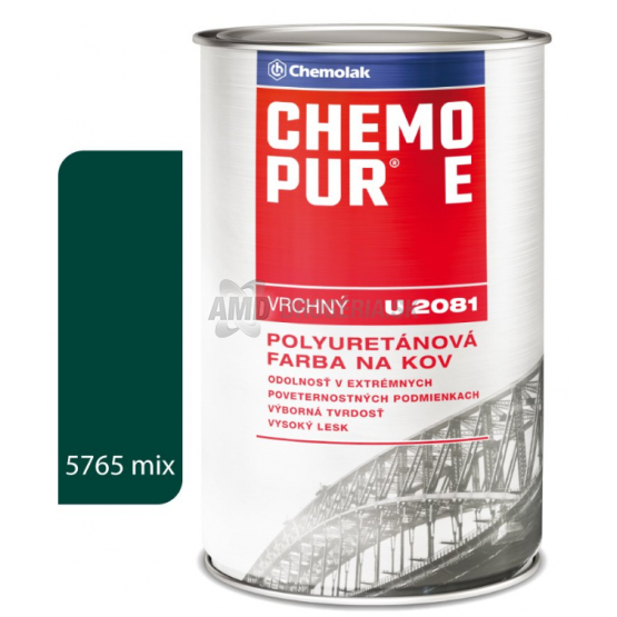 CHEMOLAK CHEMOPUR U2081 5765 TMAVOZELENÁ  POLYURETÁNOVÁ VRCHNÁ FARBA 0,8KG 