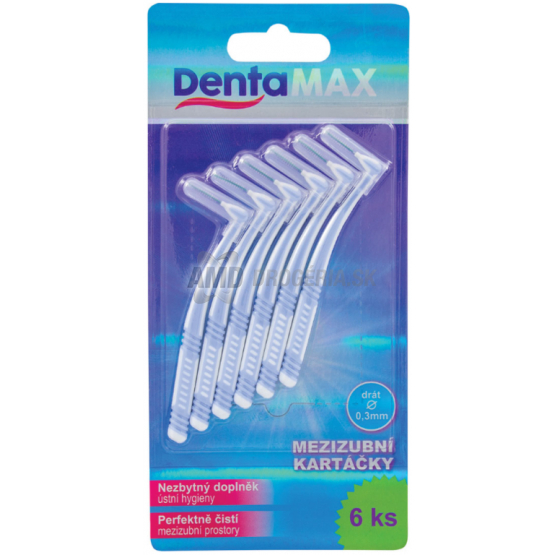 DENTAMAX MEDZIZUBNÉ KEFKY ZAHNUTÉ 6KS 0,3MM