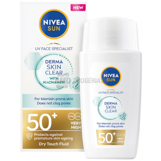 NIVEA SUN  DERMA SKIN CLEAR OF50  40ML