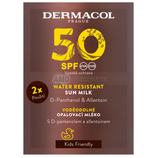 DERMACOL SUN MLIEKO NA OPAĽOVANIE 2X15ML SPF50