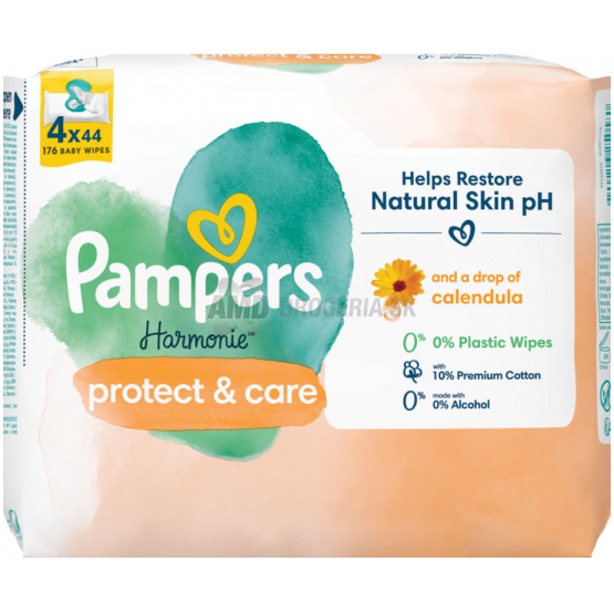 PAMPERS WIPES VLHČENÉ UTIERKY HARMONIE CALENDULA 4X44KS  176KS